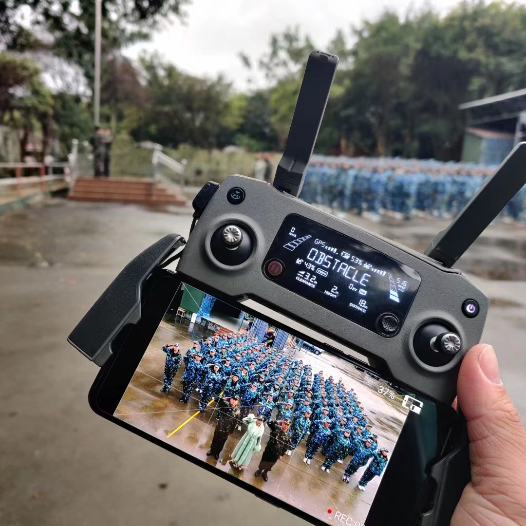 企業(yè)軍訓拍攝，無人機直播